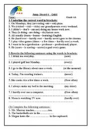 English Worksheet: present simple, present continuous
