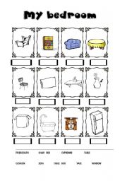 English Worksheet: my bedroom 