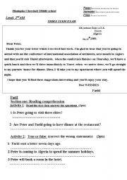 English worksheet: letter