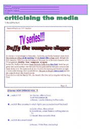 English Worksheet: TV series