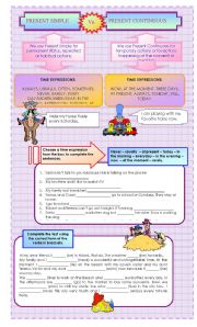 English Worksheet: PRESENT SIMPLE VS. PRESENT CONTINUOUS