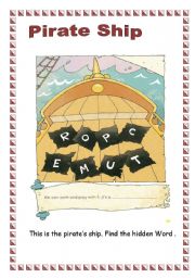 English worksheet: Pirate Ship