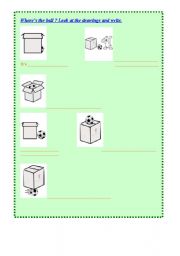 English worksheet: Prepositions of Place