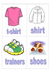 English Worksheet: flashcards clothes 1