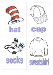 English Worksheet: flascard clothes 3