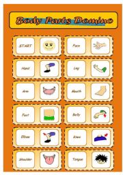 English Worksheet: Body Parts Domino