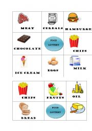 English worksheet: Food lottery 3