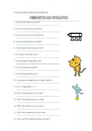 English Worksheet: comparatives and superlatives