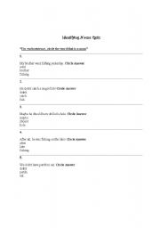 English Worksheet: Identifying nouns quiz