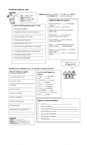 English Worksheet: review of Do- Does and verb To Be