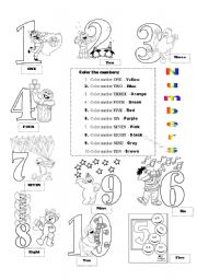 English Worksheet: Numbers