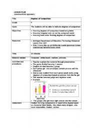 English Worksheet: degrees of comparison