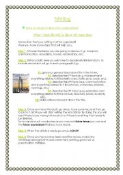 English Worksheet: Writing: LIFE IN 50 YEARS TIME