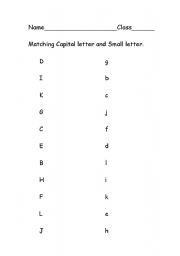 English worksheet: alphabets