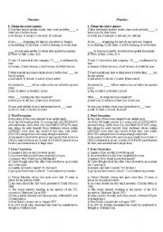 English Worksheet: Vocabulary & Grammar Practice