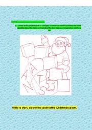English worksheet: christmas writing and activities
