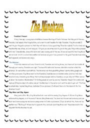 English Worksheet: The Minotaur