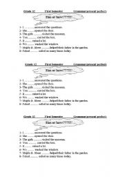 English Worksheet: has or have