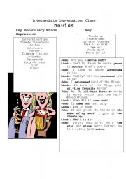 English Worksheet: All About Movies