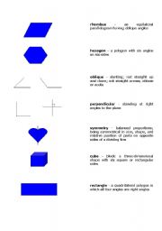 English Worksheet: Shapes, Angles, and Lines