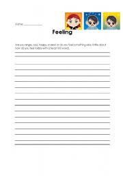 English worksheet: How do you feel today?