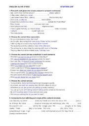 English Worksheet: ENGLISH ALIVE 4 ESO - PRACTICE TEST - STARTER UNIT