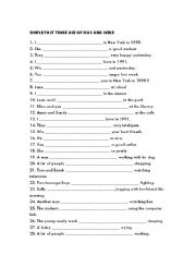 English worksheet: SIMPLE PAST TENSE