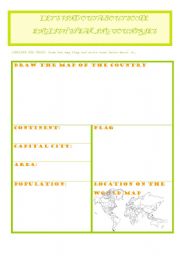 English worksheet: Lets find out about English Speaking Countries