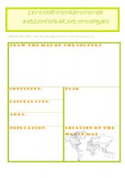 English Worksheet: Lets find out about English Speaking Countries