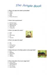 English Worksheet: The Jungle Book