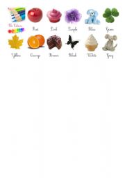 English Worksheet: The colours, vocabulary for young kids