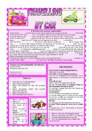 English Worksheet: TRAVELLING BY CAR