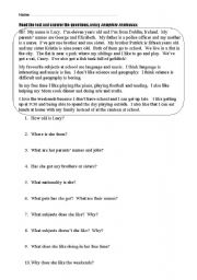 English worksheet: Lucy Textq