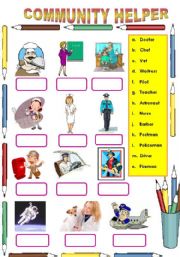 English Worksheet: Community Helper