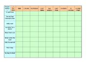 English Worksheet: For/since tic-tac-toe