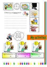 English Worksheet: my activites