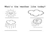 English worksheet: Whats the weather like, today?