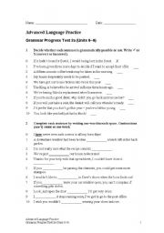 English worksheet: Test