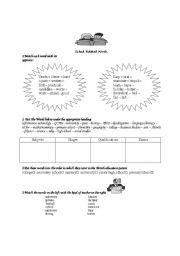 English Worksheet: school-related words