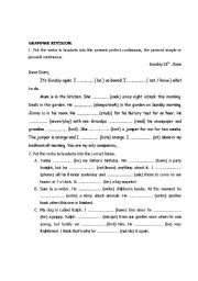 English worksheet: present tenses  revision