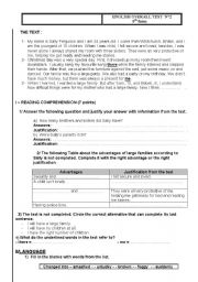 English Worksheet: 9th form test