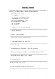 English Worksheet: Adverbios de Frecuencia