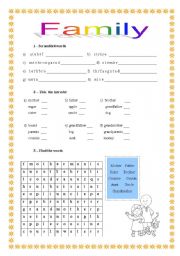 English worksheet: Family