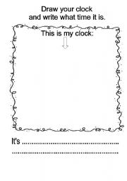 English worksheet: telling the time