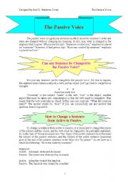 English Worksheet: The Passive Voice