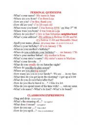 English Worksheet: Useful Expressions