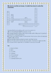 English Worksheet: crossword 