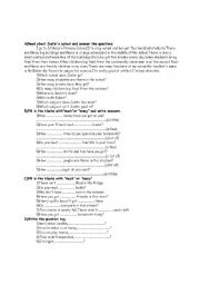 English worksheet: mixed exercises