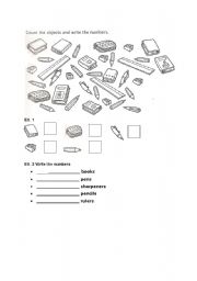 English Worksheet: NUMBERS