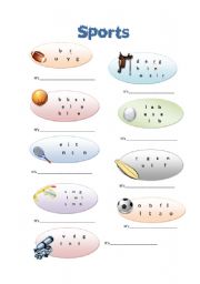 English Worksheet: Sports